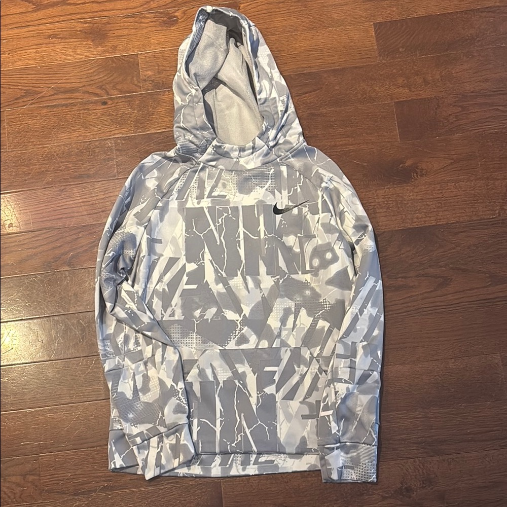 Gray Patterned Hoodie